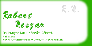 robert meszar business card